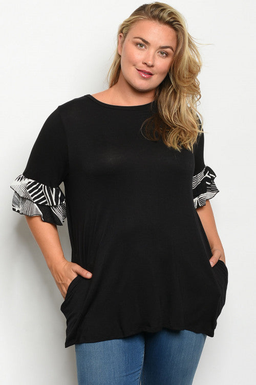 Plus Size Jersey Tunic Top - Lily And Ann Online Boutique
