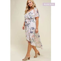 Plus Size Floral Wrap Maxi Dress - Lily And Ann Online Boutique