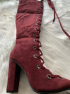 Bordeaux Stacked Heel Boot - Lily And Ann Online Boutique
