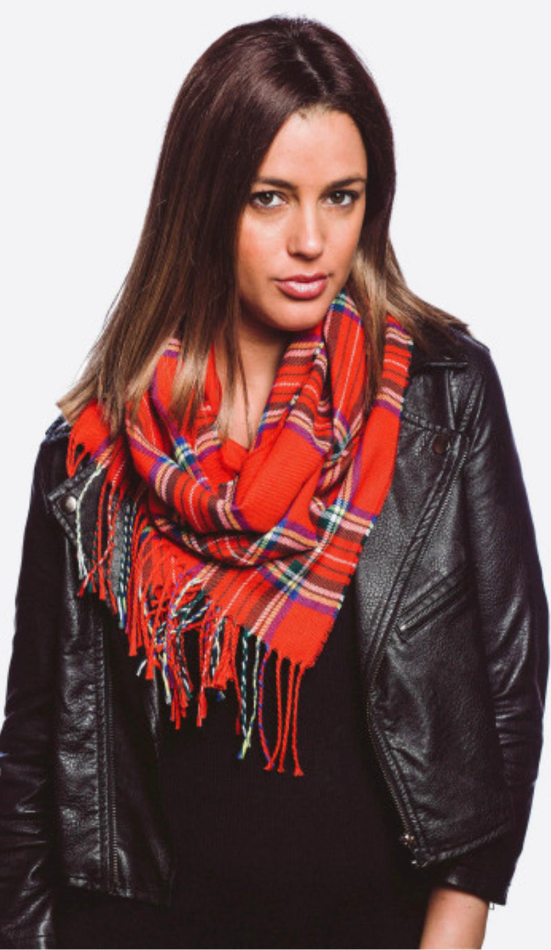 Plaid Fringe Scarf - Lily And Ann Online Boutique