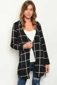 Black Checkered Jacket - Lily And Ann Online Boutique