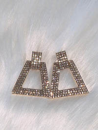 Triangle Hoop Earrings-Gold - Lily And Ann Online Boutique