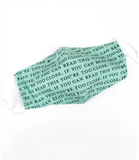 Mint “Too Close” Two Layer Fashion Face Mask With Filter Pocket - Lily And Ann Online Boutique