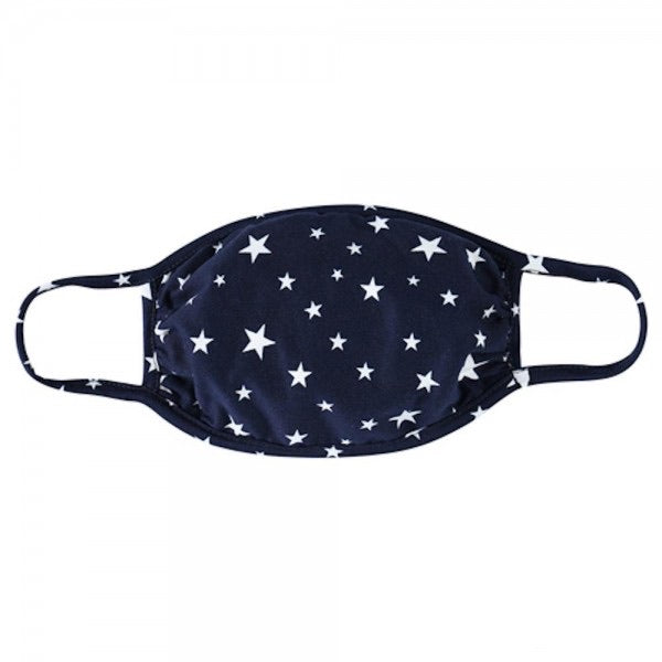 Star Print T-Shirt Cloth Face Mask - Lily And Ann Online Boutique