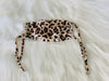 Leopard Print T-Shirt Cloth Face Mask W/Ties - Lily And Ann Online Boutique