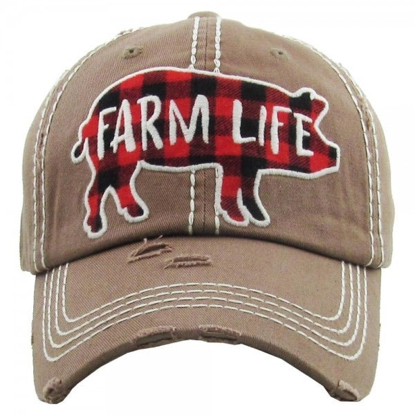 Farm Life Distressed Hat - Lily And Ann Online Boutique