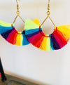 Rainbow Tassel Teardrop Earrings - Lily And Ann Online Boutique